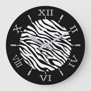 Zebra Stripes Dial on a Große Wanduhr