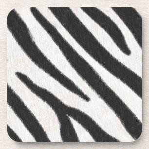Zebra Stripes Exotic Fur Realistic Animal Print Getränkeuntersetzer