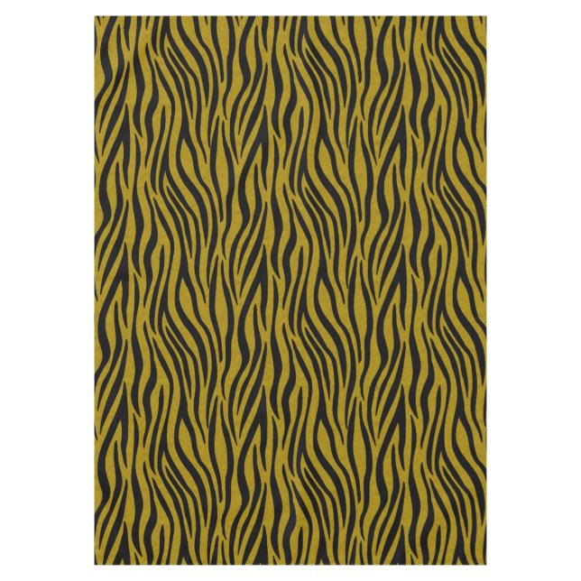 Zebra Stripes in Safari Black and Brown  Tischdecke (Vorderseite)