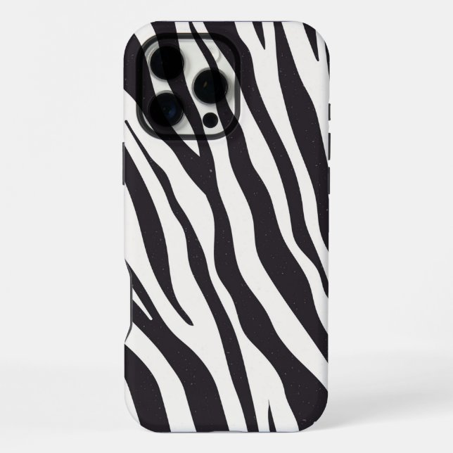 Zebra Stripes iPhone Case – Black & White Pattern iPhone Hülle (Rückseite)