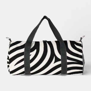 Zebra Stripes Moderne Printmedien Duffle Bag