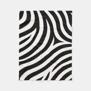 Zebra Stripes Moderne Printmedien Fleecedecke