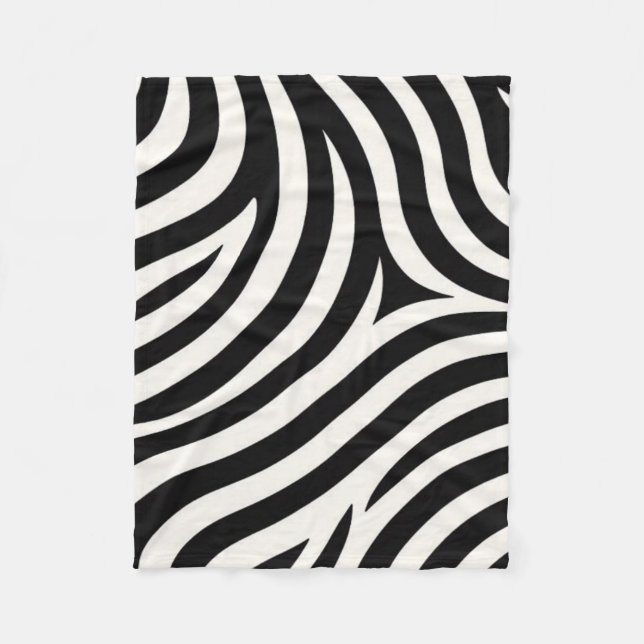 Zebra Stripes Moderne Printmedien Fleecedecke (Vorderseite)