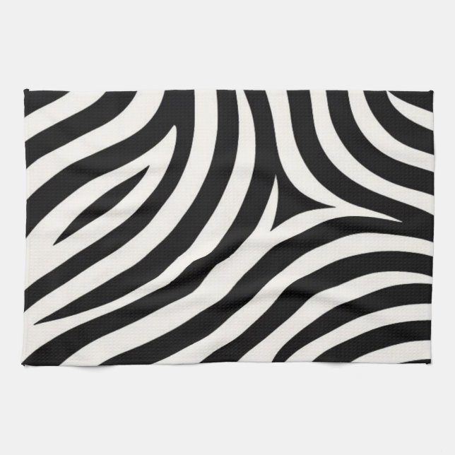 Zebra Stripes Moderne Printmedien Geschirrtuch (Horizontal)
