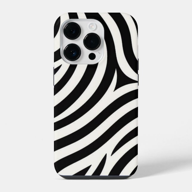 Zebra Stripes Moderne Printmedien iPhone Hülle (Rückseite)