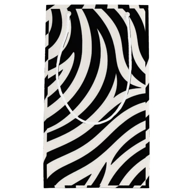 Zebra Stripes Moderne Printmedien Kleine Geschenktüte (Vorderseite)
