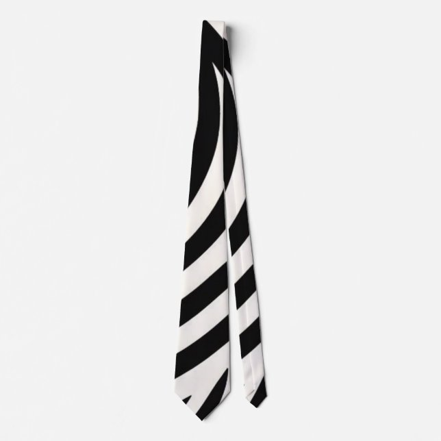 Zebra Stripes Moderne Printmedien Krawatte (Vorderseite)