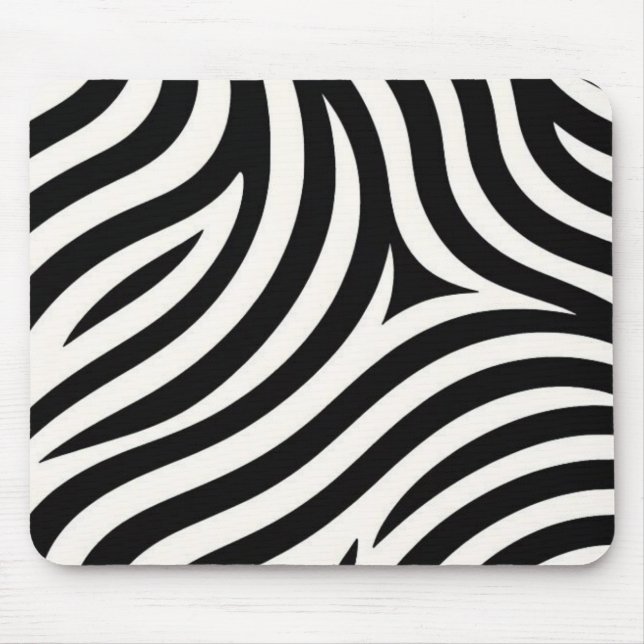 Zebra Stripes Moderne Printmedien Mousepad (Vorne)