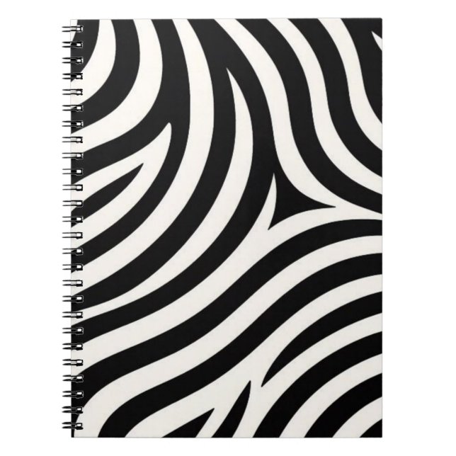 Zebra Stripes Moderne Printmedien Notizblock (Vorderseite)