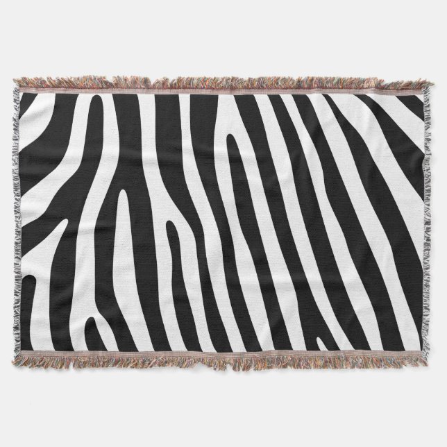 Zebra stripes pattern black & white + your ideas decke (Vorderseite)