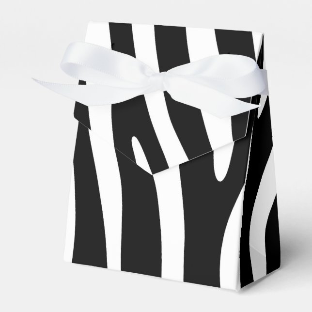 Zebra stripes pattern black & white + your ideas geschenkschachtel (Vorderseite)