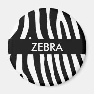 Zebra stripes pattern black & white + your ideas magnet