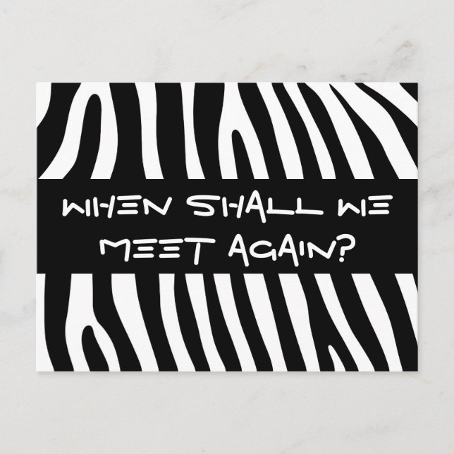 Zebra stripes pattern black & white + your ideas postkarte (Vorderseite)