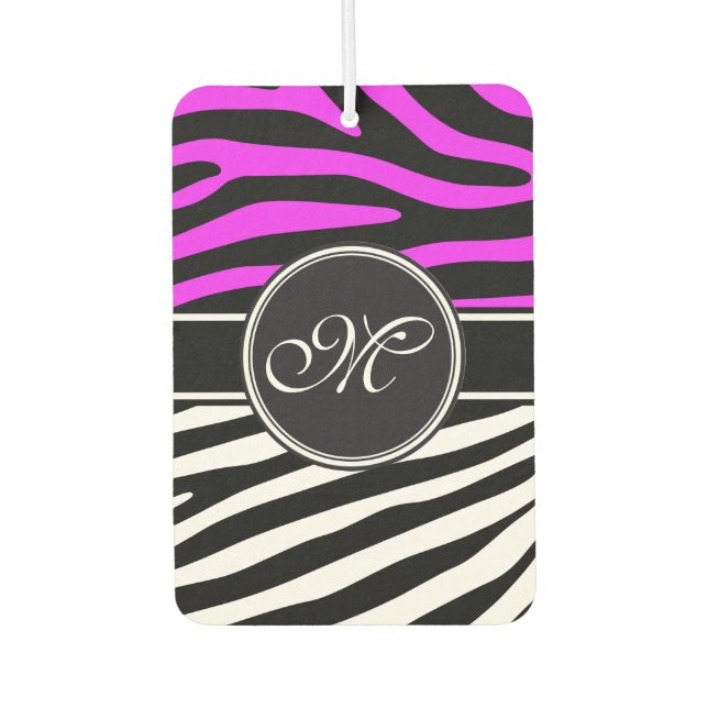 Zebra stripes pattern + your background & ideas autolufterfrischer (Vorderseite)