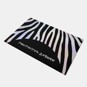 Zebra stripes pattern + your background & ideas fußmatte