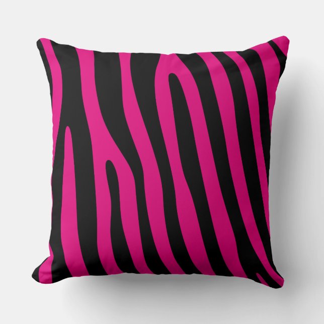 Zebra stripes pattern + your background & ideas kissen (Vorderseite)
