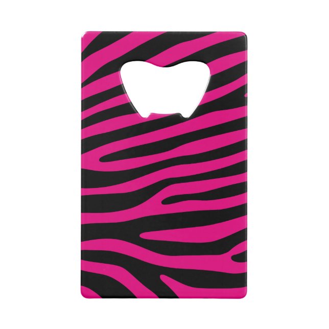 Zebra stripes pattern + your background & ideas kreditkarten flaschenöffner (Vorderseite)