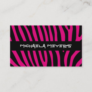 Zebra stripes pattern + your background & ideas visitenkarte