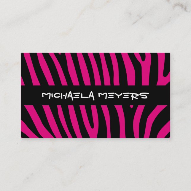 Zebra stripes pattern + your background & ideas visitenkarte (Vorderseite)