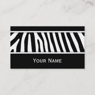 Zebra stripes pattern + your background & ideas visitenkarte
