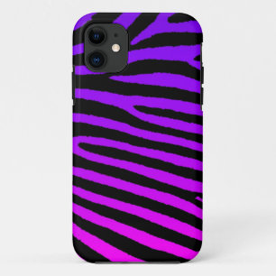 Zebra stripes pink lila blue iphone 5 case