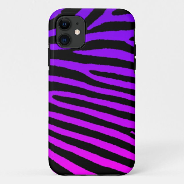 Zebra stripes pink lila blue iphone 5 case (Rückseite)