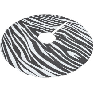 Zebra Stripes Print Polyester Weihnachtsbaumdecke