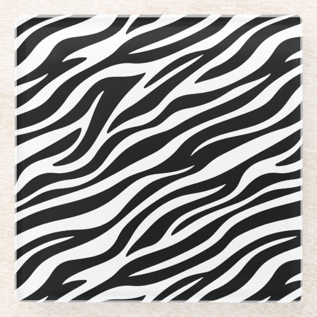 Zebra Stripes Seamless Pattern Animal Print-60492 Glasuntersetzer (Vorderseite)