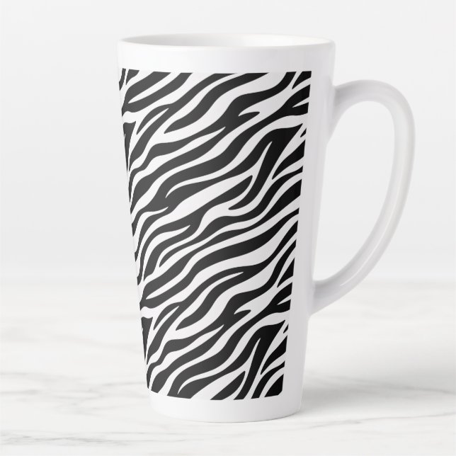 Zebra Stripes Seamless Pattern Animal Print-60492 Milchtasse (Rechts)
