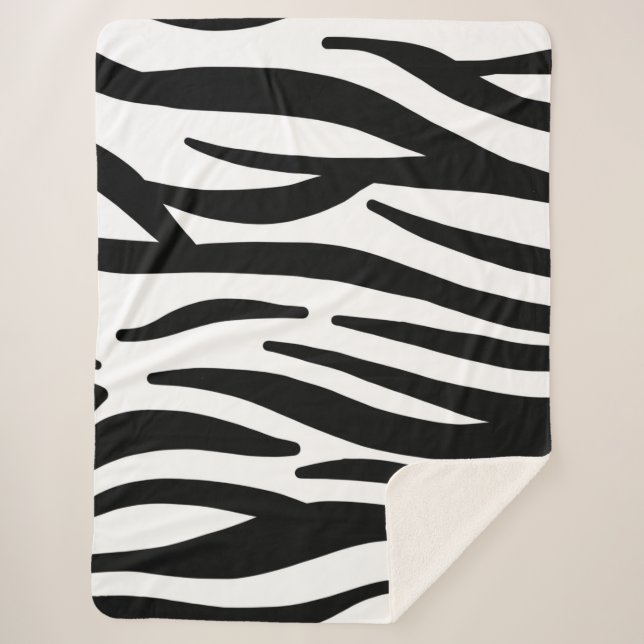 Zebra Stripes Sherpadecke (Vorderseite)