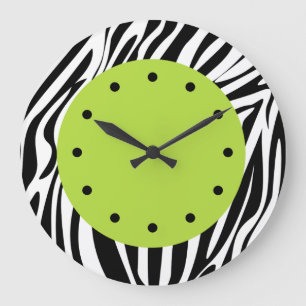 Zebra Stripes Wildlife Clocks Große Wanduhr