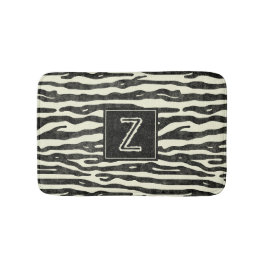 Zebra Striping Animal Print Muster Mit Monogramm Badematte