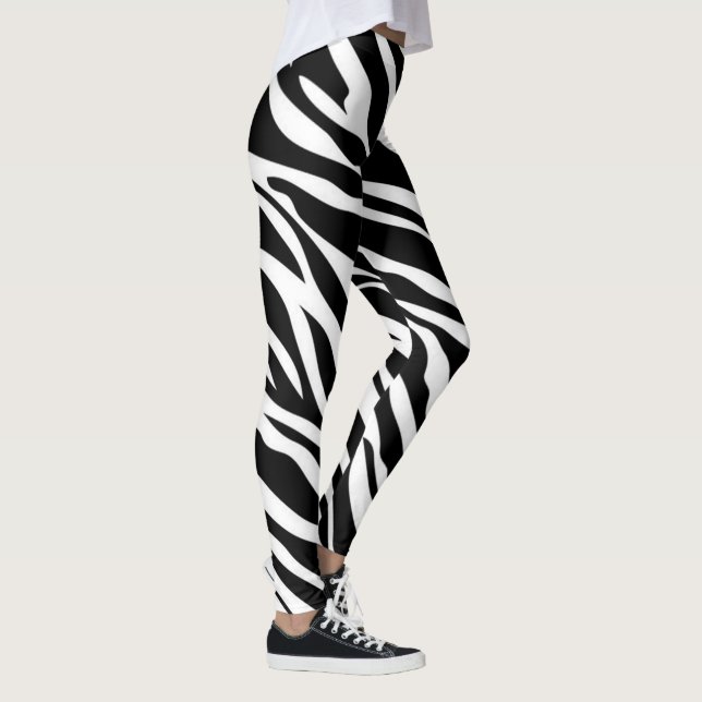 Zebra Strips Muster Print Leggings (Rechts)
