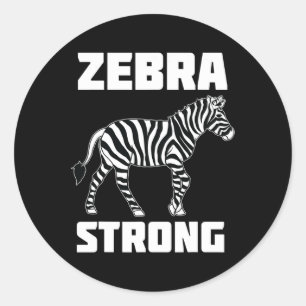 Zebra Strong Ehlers Danlos Syndrome Awareness Warr Runder Aufkleber