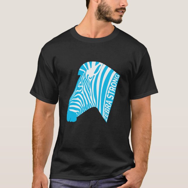 Zebra Strong - Invisible Illness Visible Strength T-Shirt (Vorderseite)