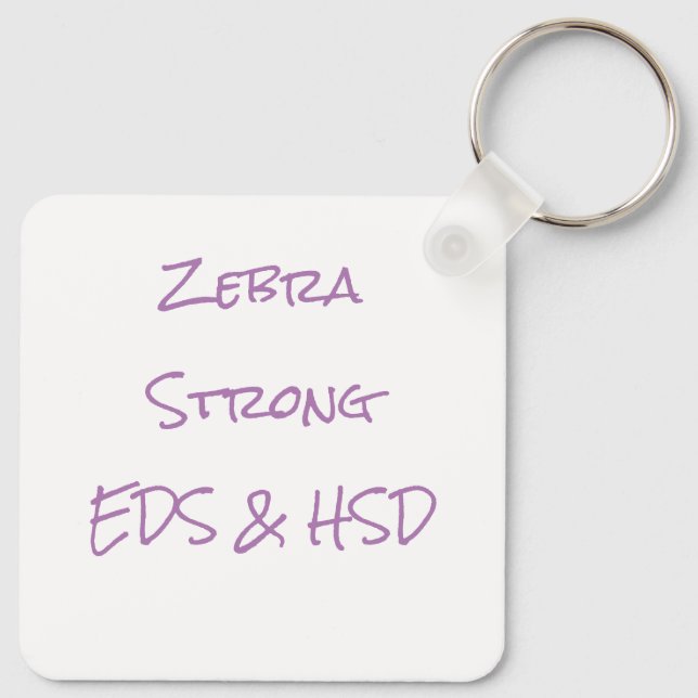 Zebra Strong Metal Circle Schlüsselanhänger, 2" Sc Schlüsselanhänger (Rückseite)