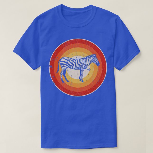 Zebra Sunset Retro for Men Women Boys Girls Kinder T-Shirt (Design vorne)