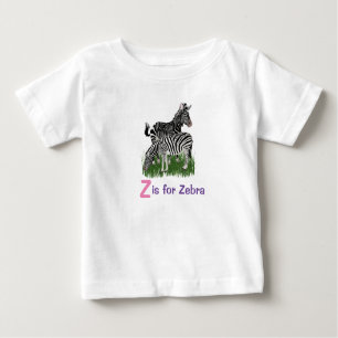 Zebra Süße Tier Girls Baby T-shirt