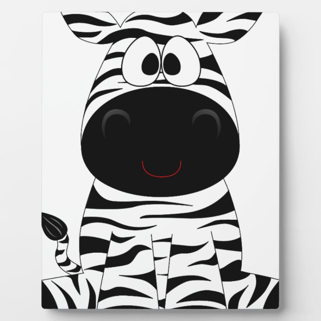 Zebra Süße Tier Stripes Jungle Safari Whimsical Fotoplatte (Vorderseite)