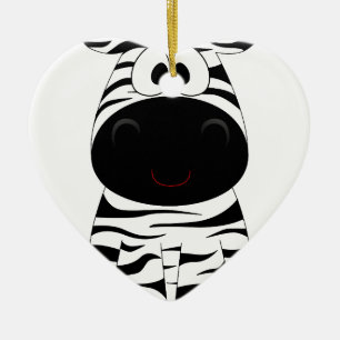 Zebra Süße Tier Stripes Jungle Safari Whimsical Keramik Ornament