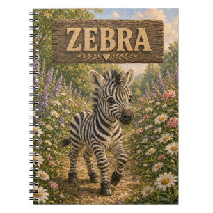 Zebra Süßes Baby-Geschichtenbuch Kinderzimmer Tier Notizblock