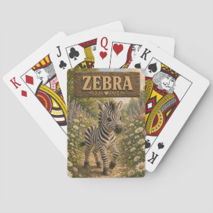 Zebra Süßes Baby-Geschichtenbuch-Nursery-Tier Spielkarten