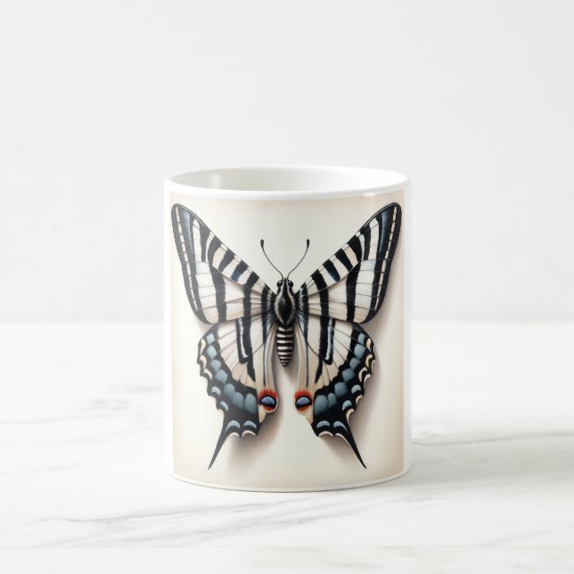 Zebra Swallowtail Butterfly 040624IREF122 - Waterc Kaffeetasse (Mittel)