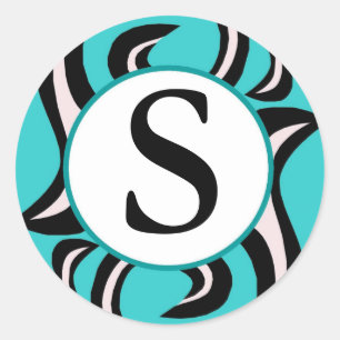 Zebra Swirl Runder Aufkleber