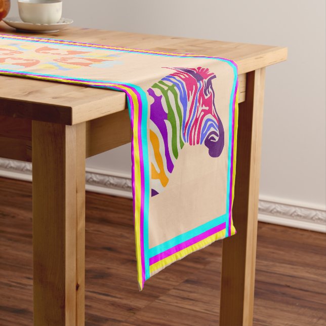 Zebra Table Runner Kurzer Tischläufer (Beispiel)