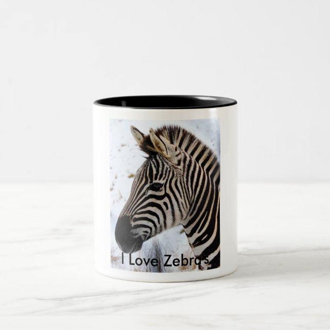 Zebra-Tasse Zweifarbige Tasse (Mittel)