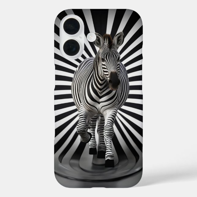 Zebra-Täuschung in Schwarz und Weiß Case-Mate iPhone Hülle (Rückseite)