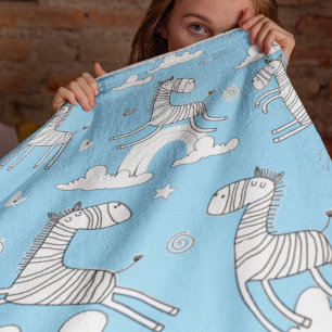 Zebra-Tier-Liniensatz Sherpadecke