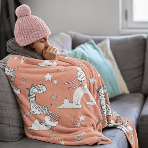 Zebra-Tier-Liniensatz Sherpadecke
