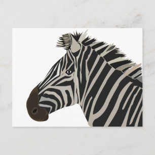 Zebra-Tier Postkarte